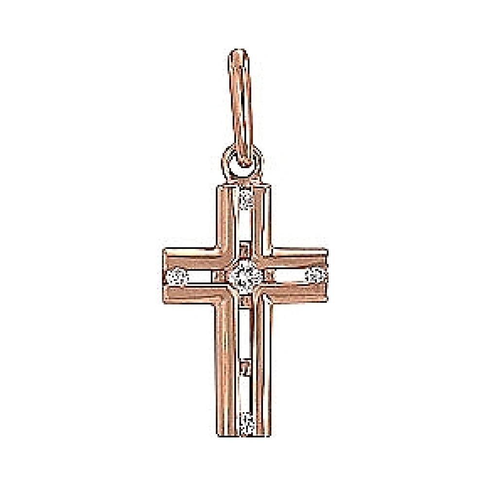 Золотая подвеска с бриллиантом № 72669