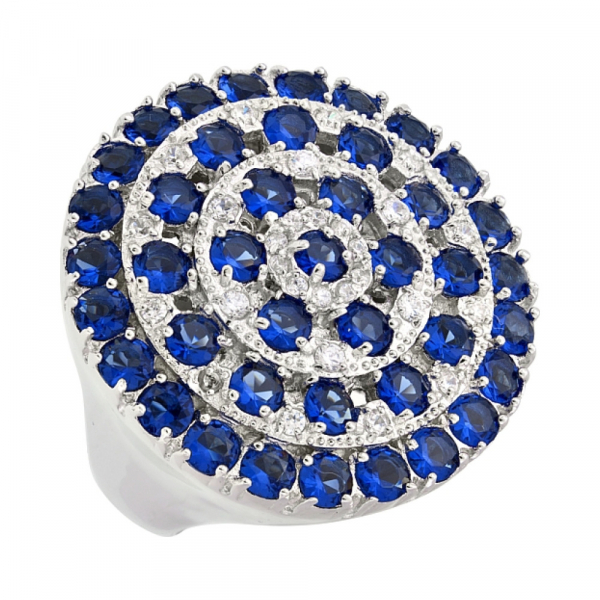 Серебряное кольцо с фианитами № 115635