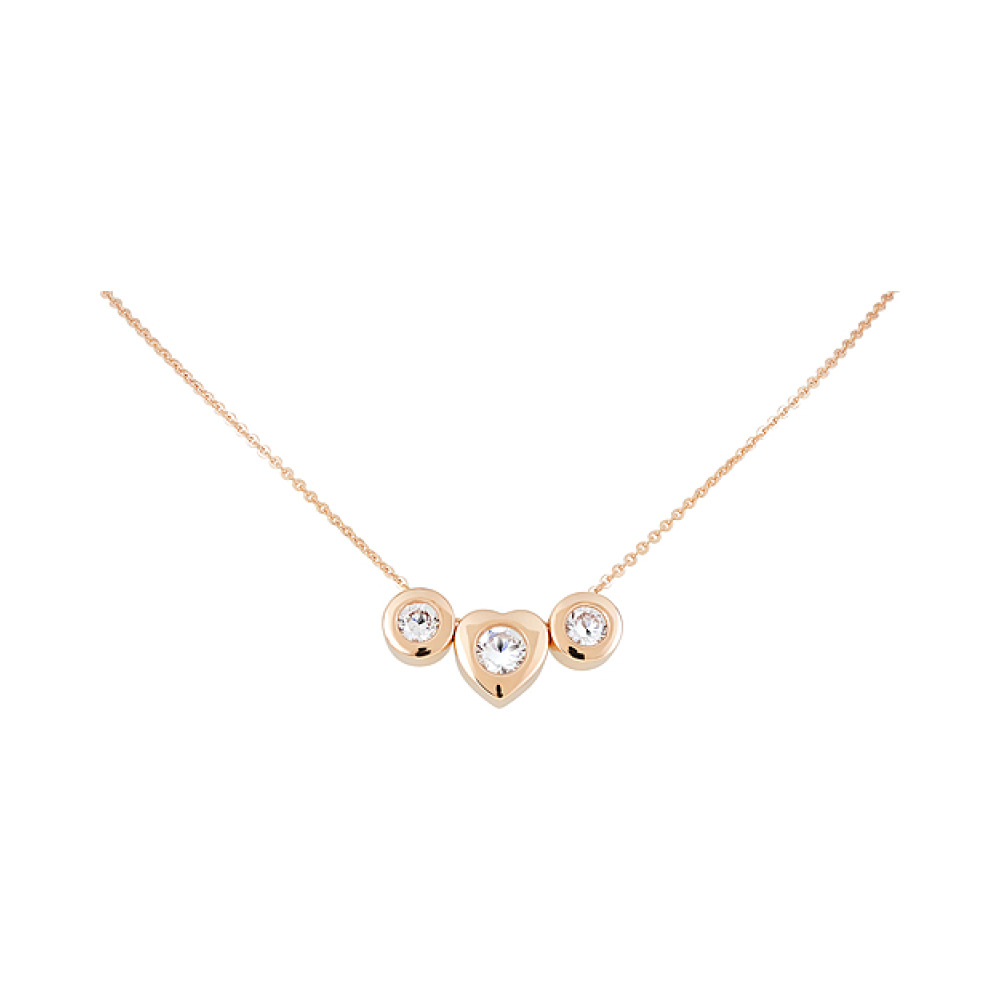 Золотое колье с фианитами № 124346