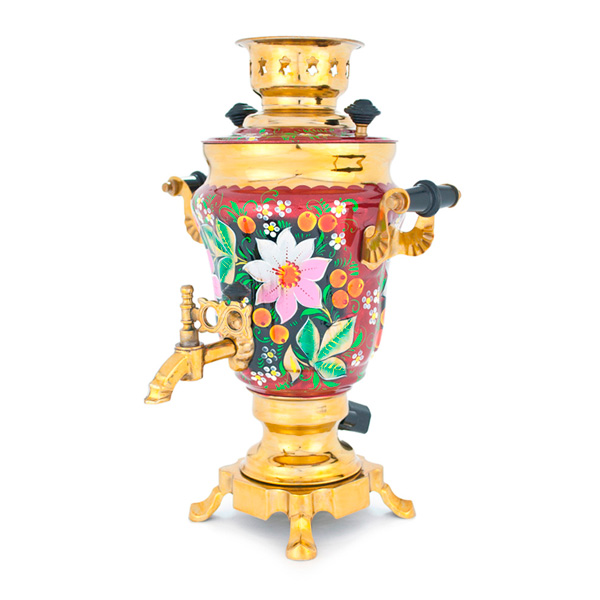 Самовар электрический "тюльпан", 1.5 литра, роспись № 9