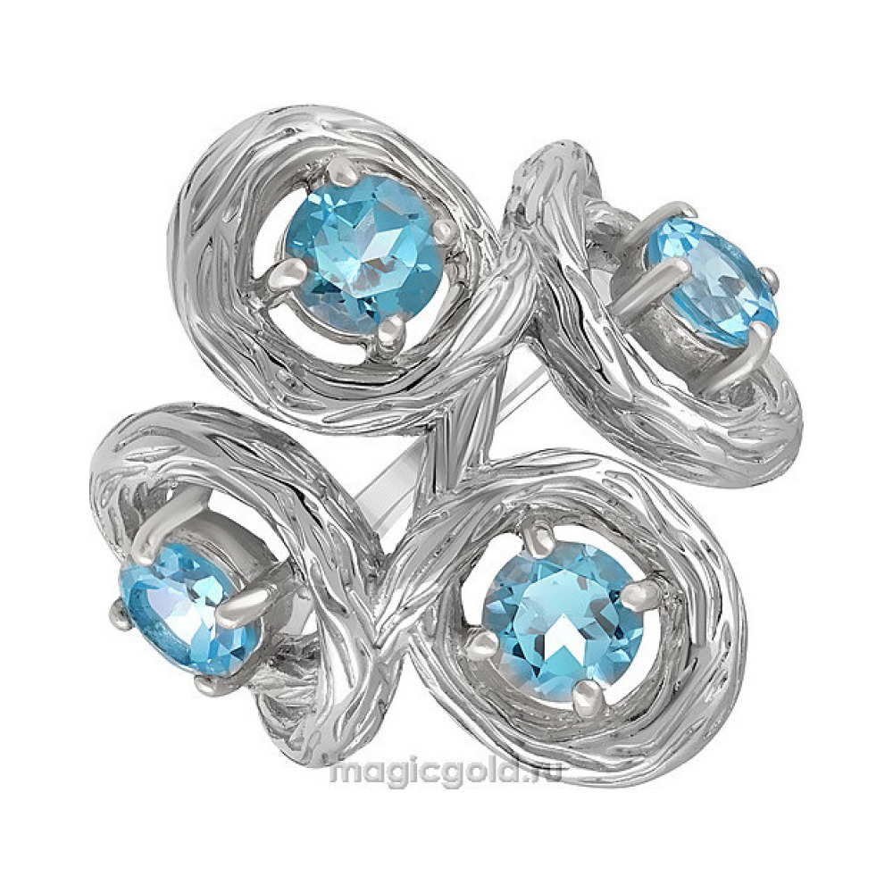 Серебряное кольцо с топазом № 134794