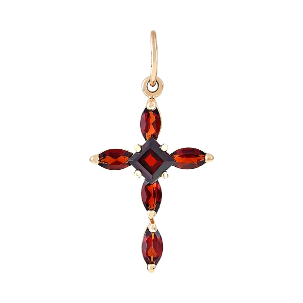 Золотая подвеска с гранатом № 24905