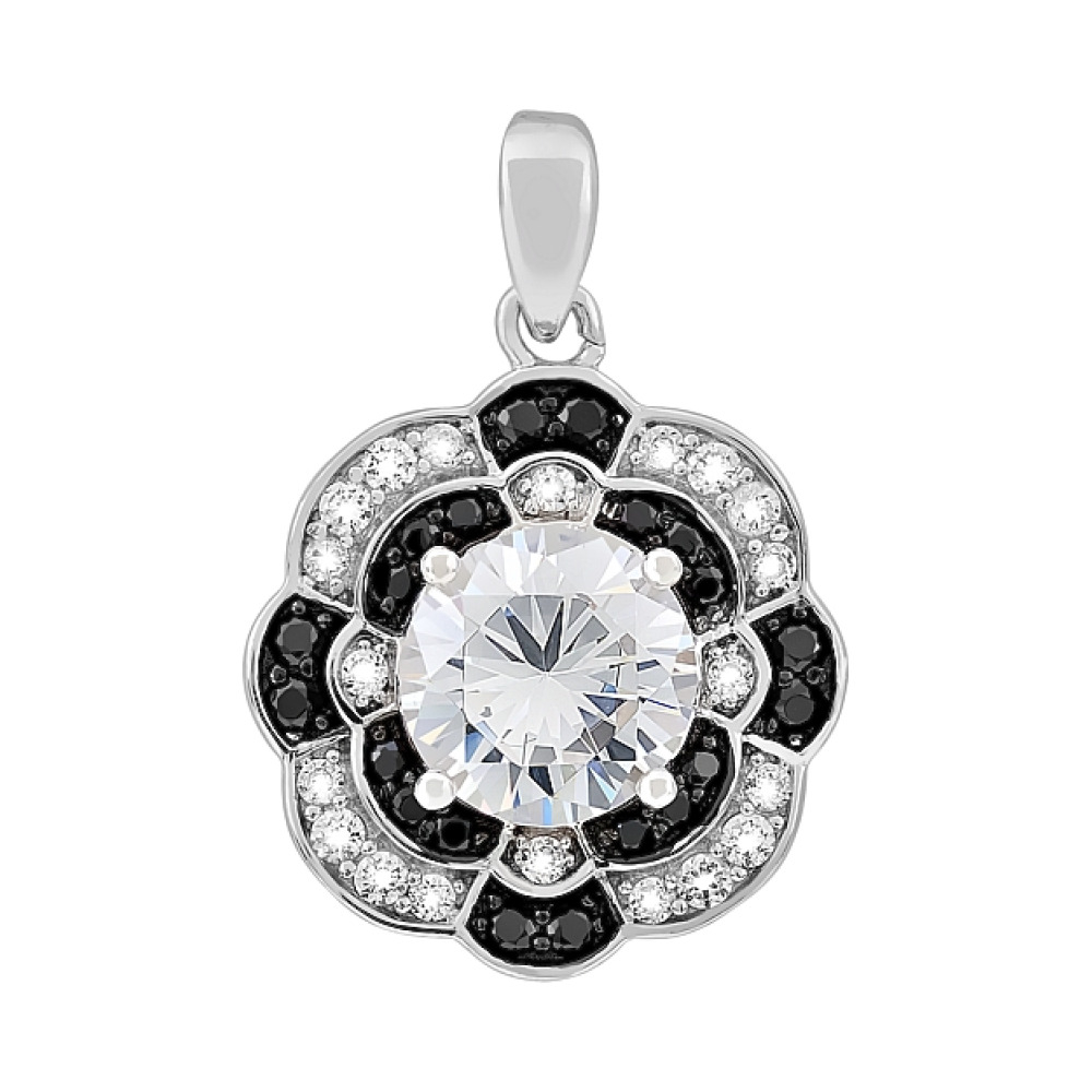 Серебряная подвеска с фианитами № 117487