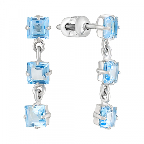 Пуссеты с топазом № 123334