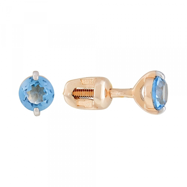 Пуссеты с топазом № 105667