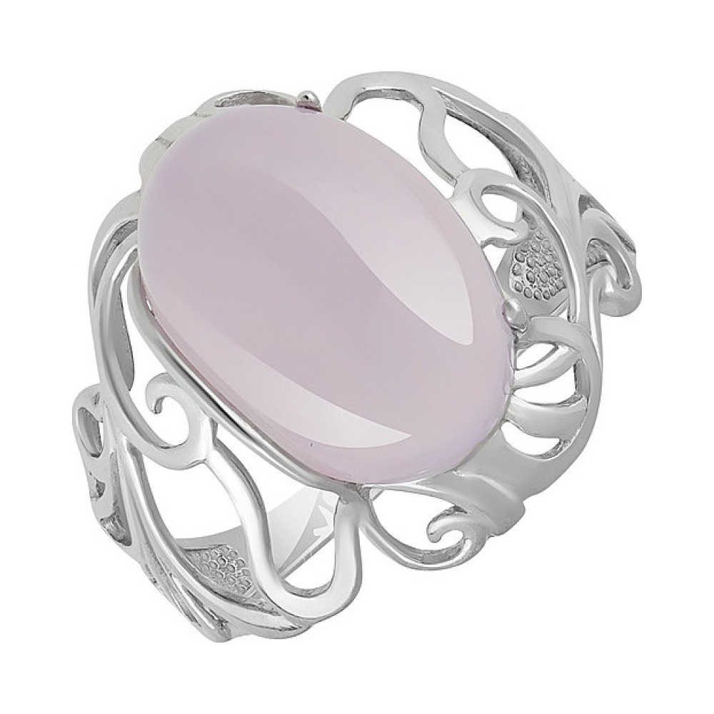 Серебряное кольцо с розовым ониксом  № 128062