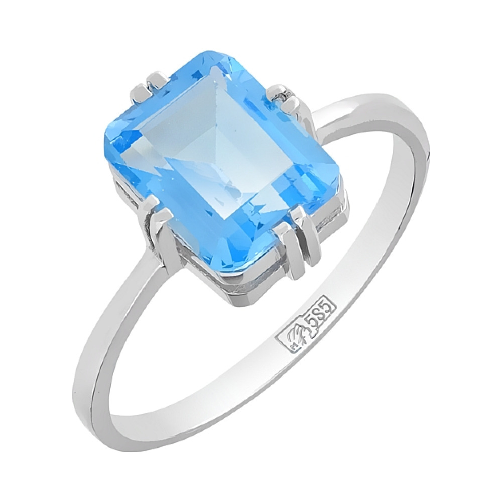 Золотое кольцо с топазом № 86195