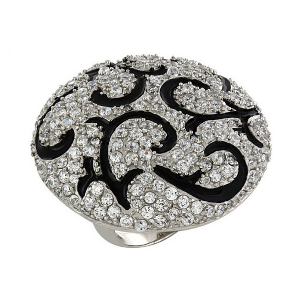 Серебряное кольцо с фианитом № 82623