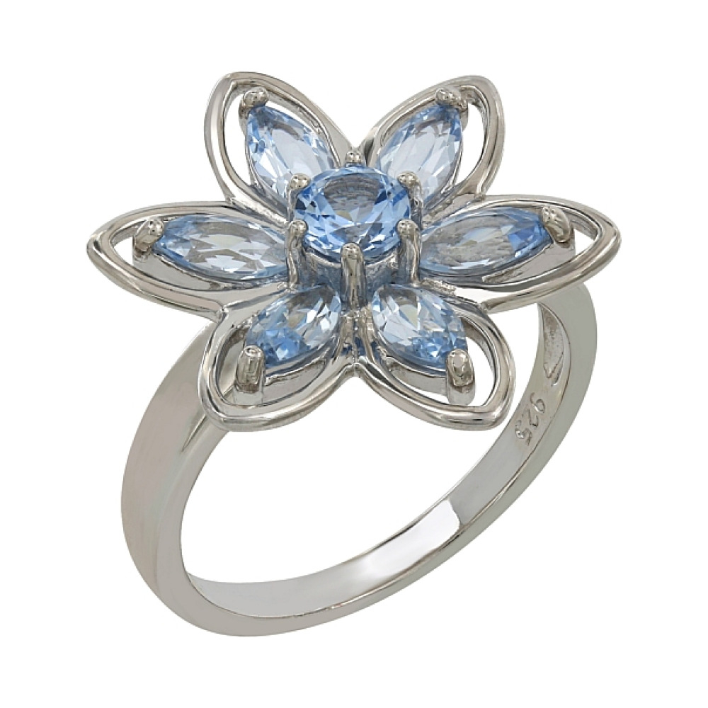 Серебряное кольцо с имитац. шпинели № 107318