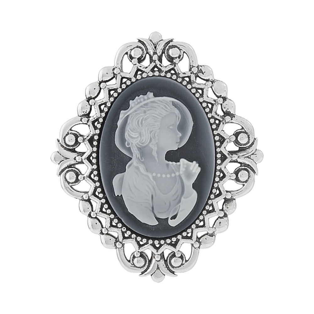 Брошь-подвеска с карбоном № 108429