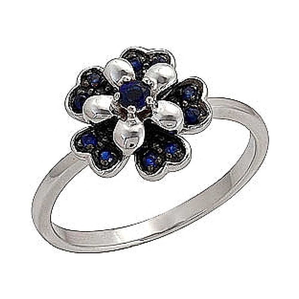 Золотое кольцо с сапфиром № 64368