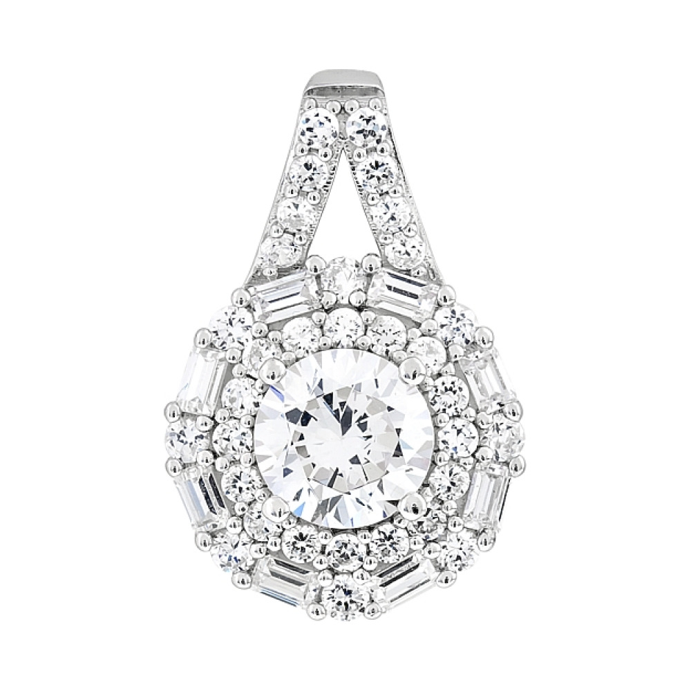 Серебряная подвеска с фианитами № 112775