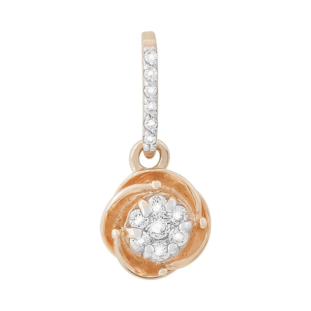 Золотая подвеска с бриллиантом № 118297