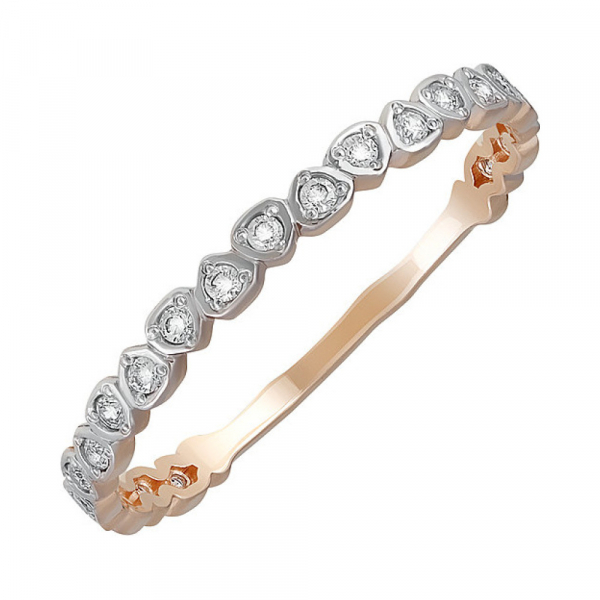 Золотое кольцо с фианитом № 134414