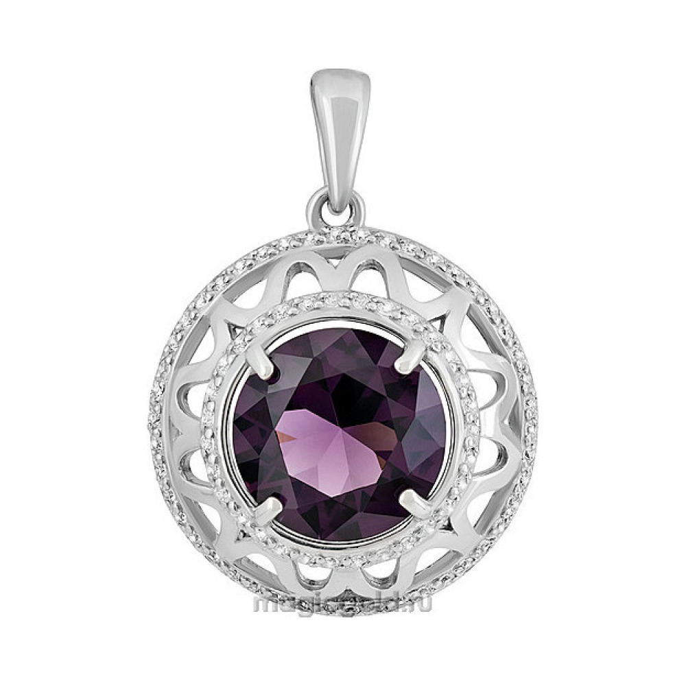 Серебряная подвеска с алпанитом и фианитом № 135041