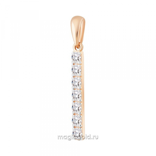 Золотая подвеска с фианитом № 172107