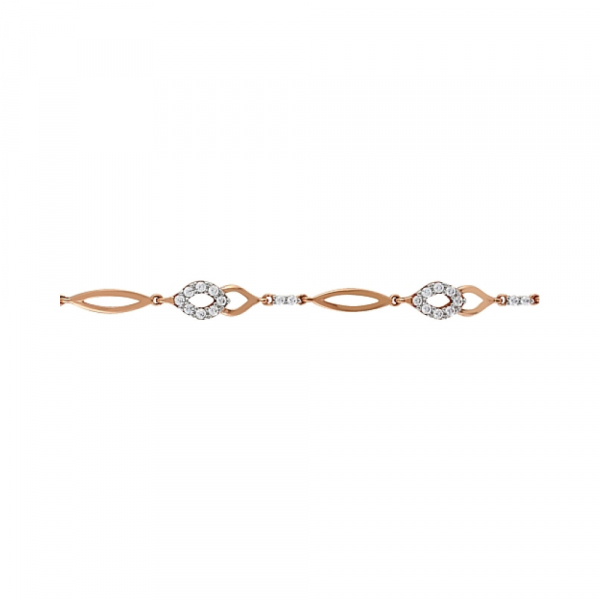 Золотой браслет с фианитами № 97094