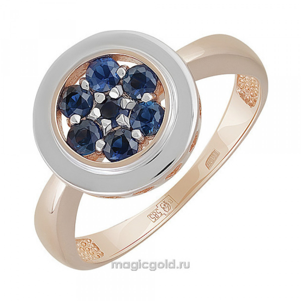 Золотое кольцо с сапфиром № 155639