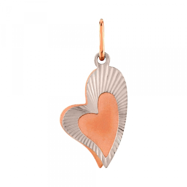 Золотая подвеска без камня с алмазкой № 103769