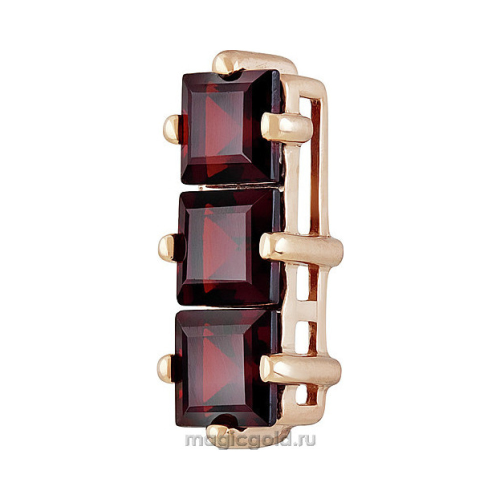 Золотая подвеска с гранатом № 139118
