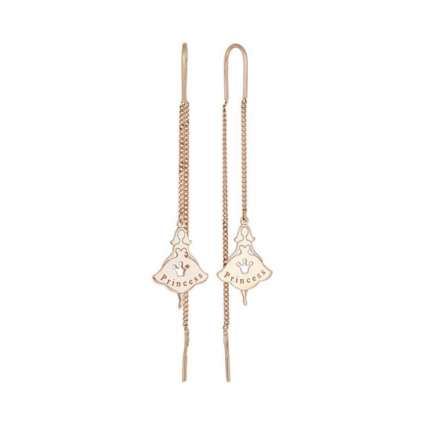 Золотые серьги без камня № 134929