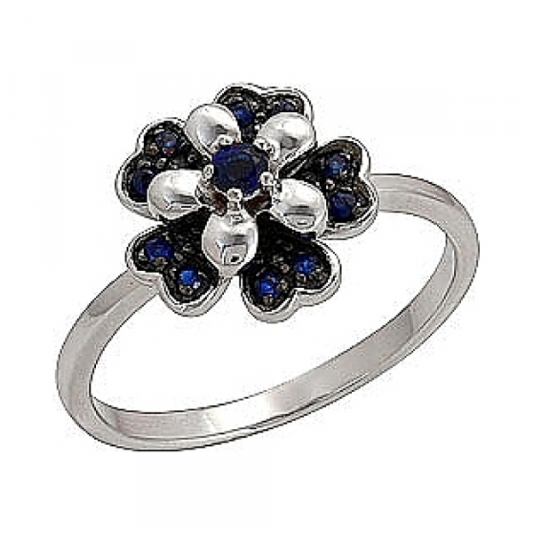 Золотое кольцо с сапфиром № 64368