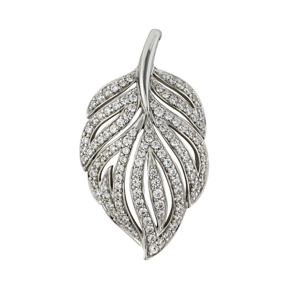 Серебряная подвеска с фианитом № 82826