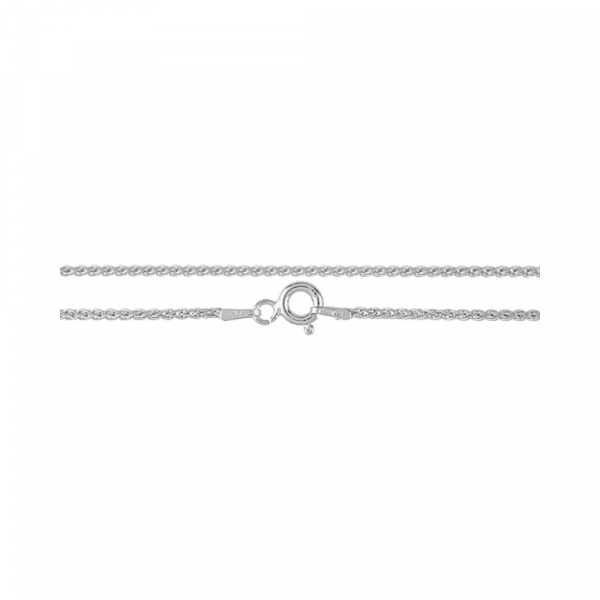 Серебряная цепь колос родированная № 126472