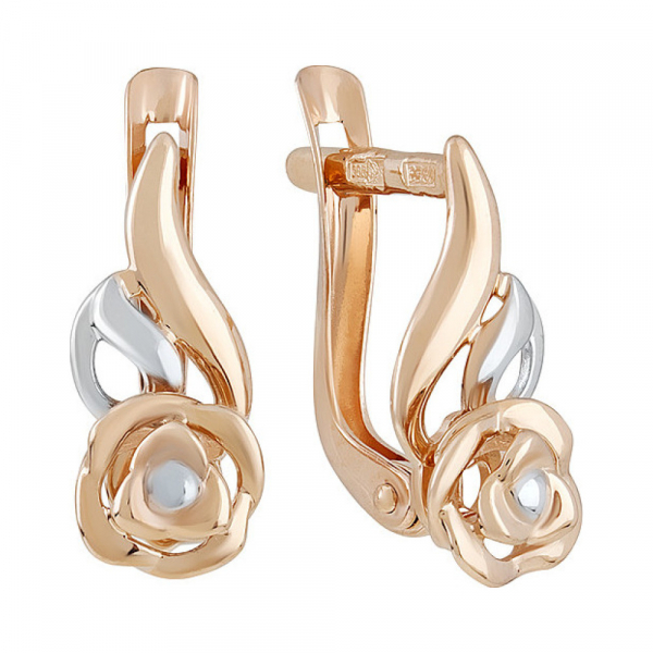 Золотые серьги без камня № 134715