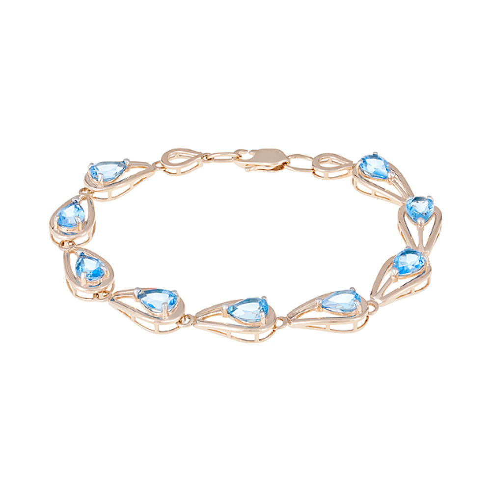 Золотой браслет с топазом № 126440