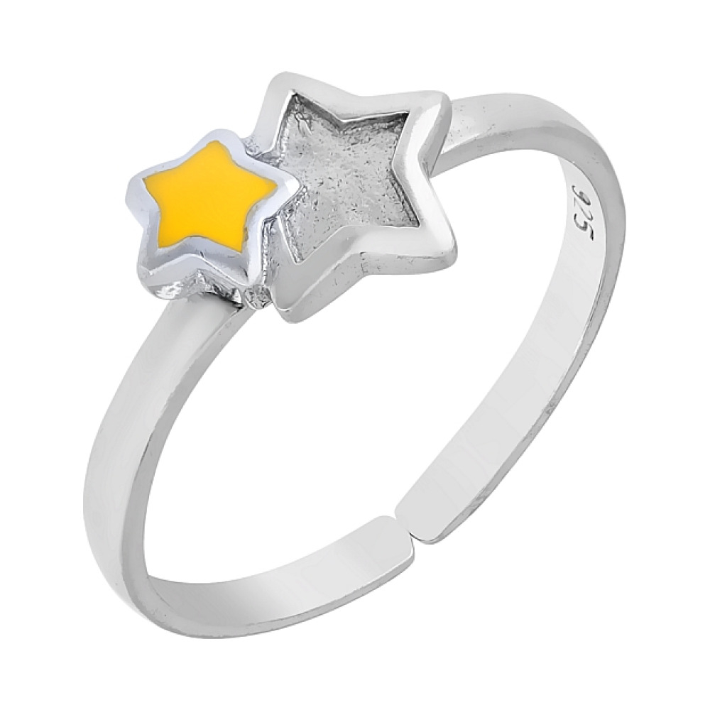 Серебряное кольцо с эмалью. серебро 925 № 30955