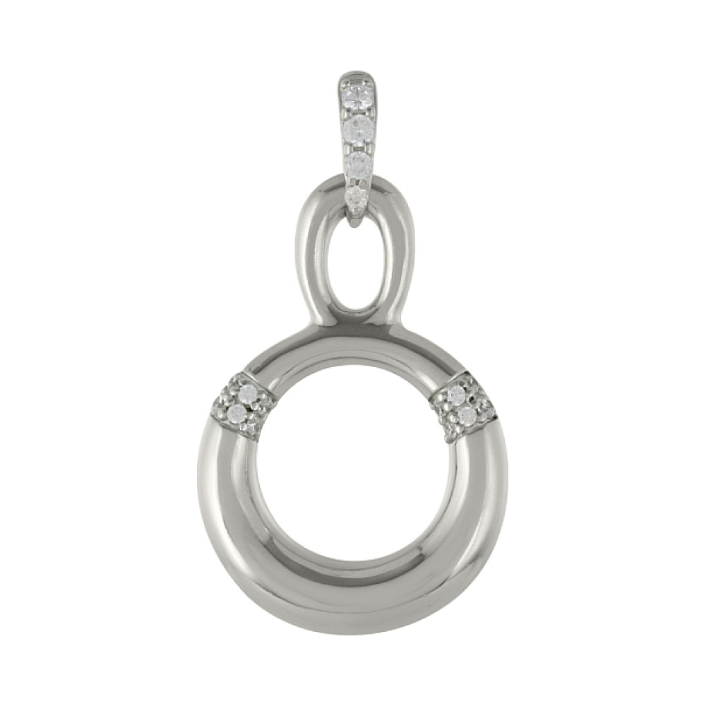 Серебряная подвеска с фианитом № 100269
