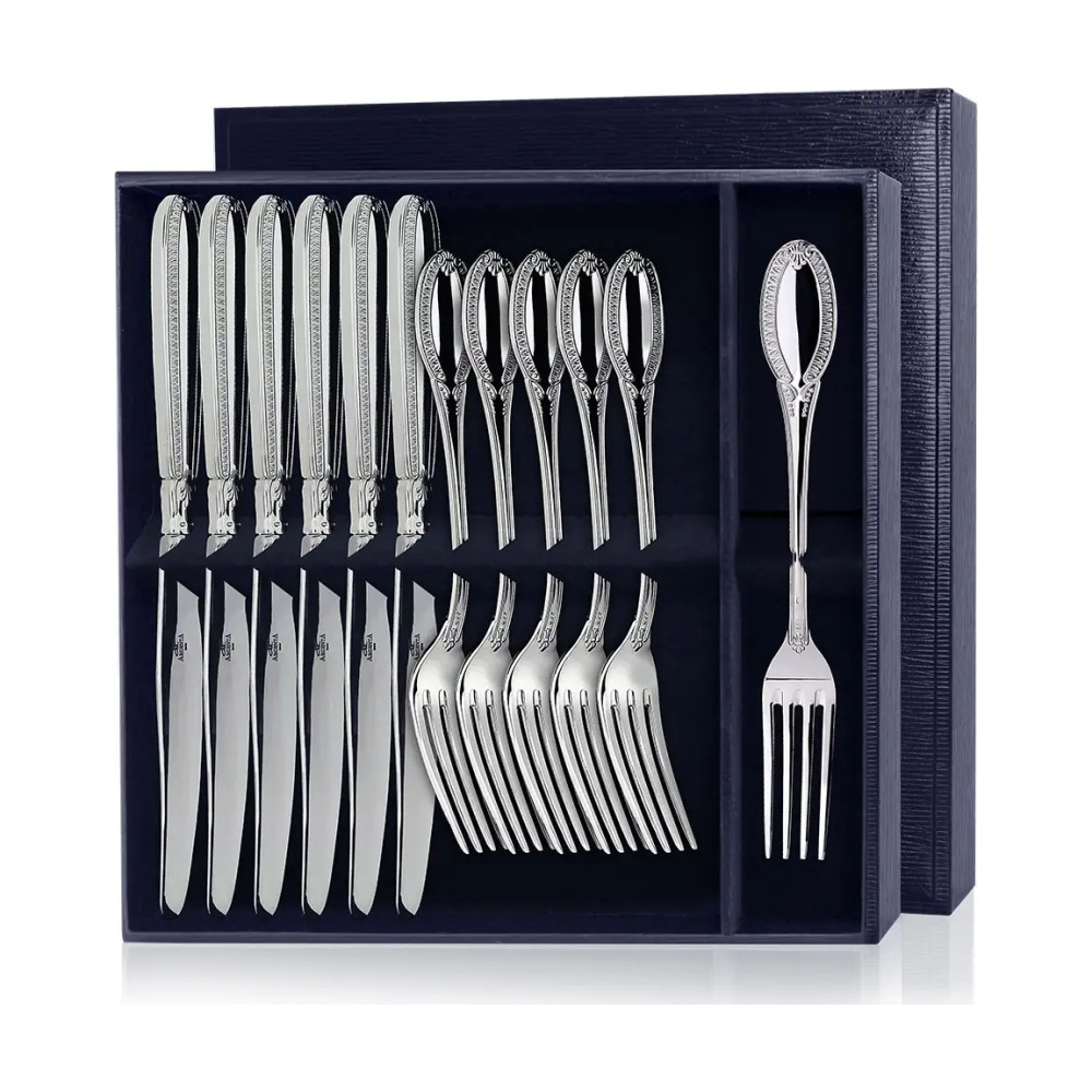 Набор столовый Император на 6 персон: вилки и ножи из серебра 925 пробы