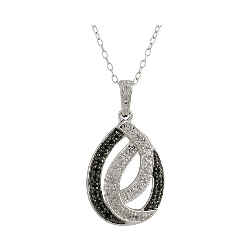 Серебряное колье с фианитами № 107138