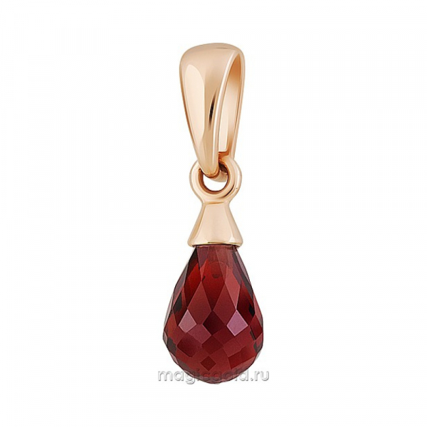 Золотая подвеска с гранатом № 162978