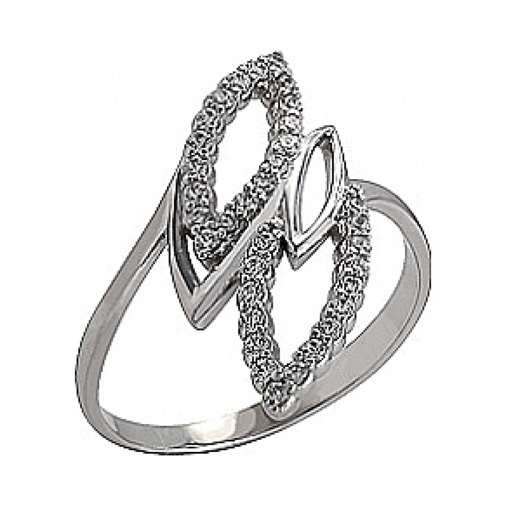 Золотое кольцо с фианитом № 76319