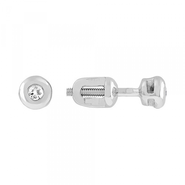 Пуссеты с бриллиантом № 4577