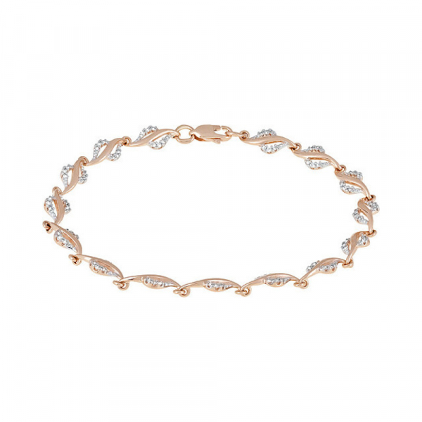 Золотой браслет с фианитами № 121336