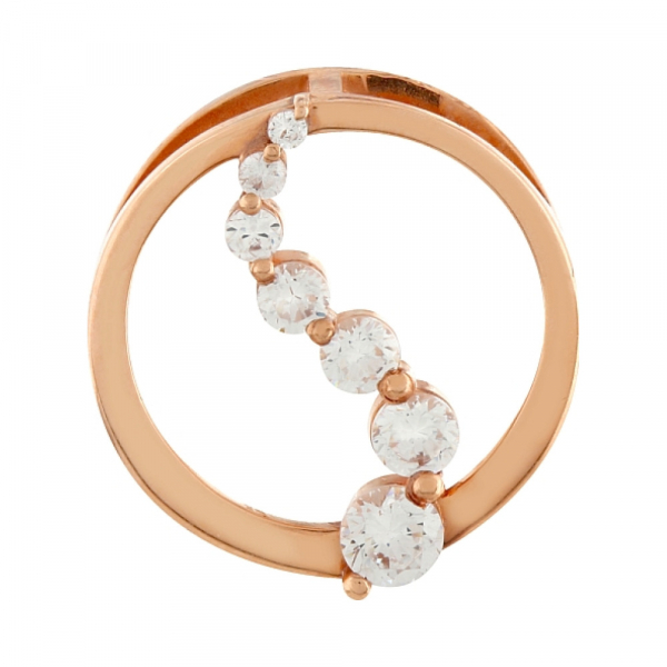 Золотая подвеска с фианитом № 82050