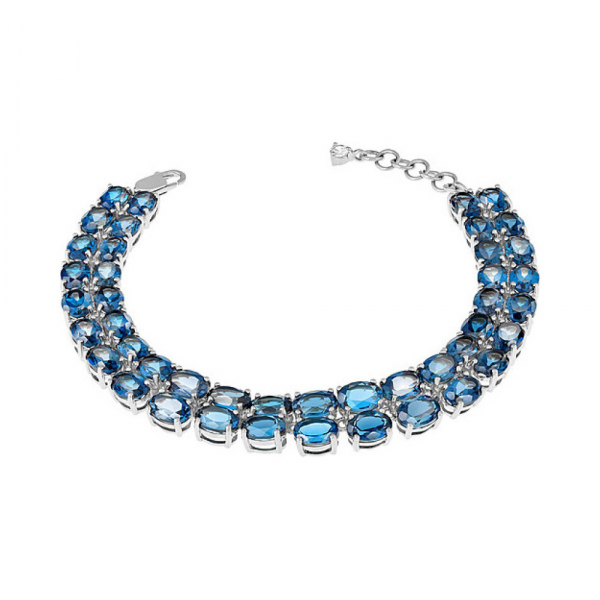 Серебряный браслет с алпанитом и фианитом № 132928