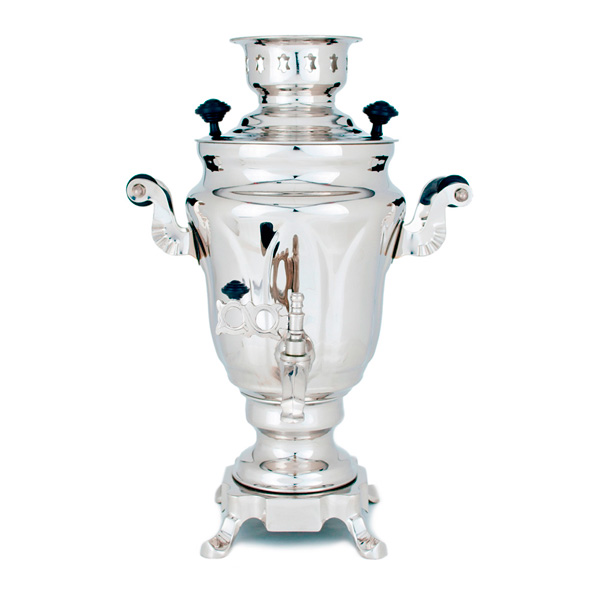 Самовар электрический "тюльпан", 1.5 литра, никелированный