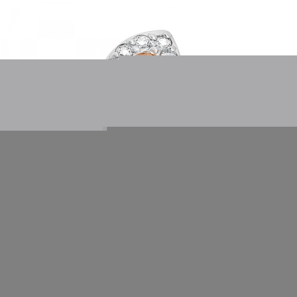 Золотые серьги с хризолитом и фианитом № 119344