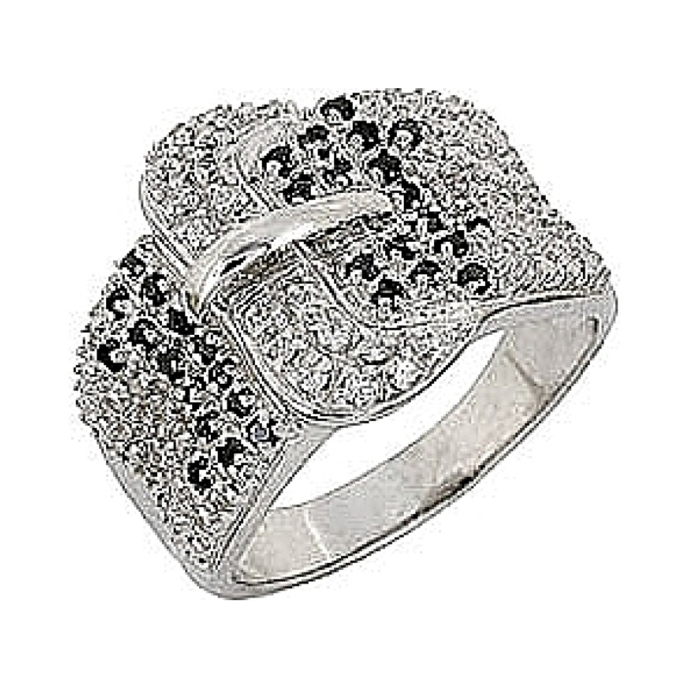 Серебряное кольцо с фианитом № 68276