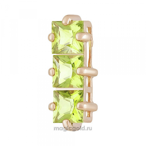 Золотая подвеска с хризолитом № 139116