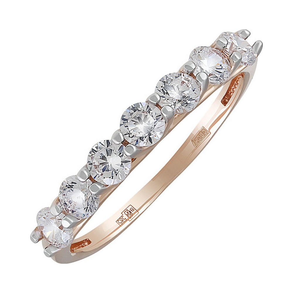 Золотое кольцо с фианитом № 134963