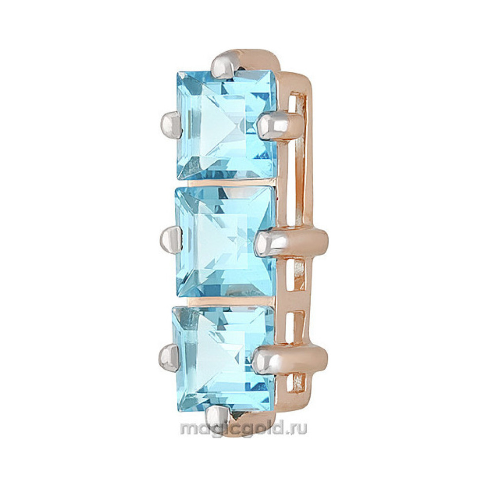 Золотая подвеска с топазом № 139126