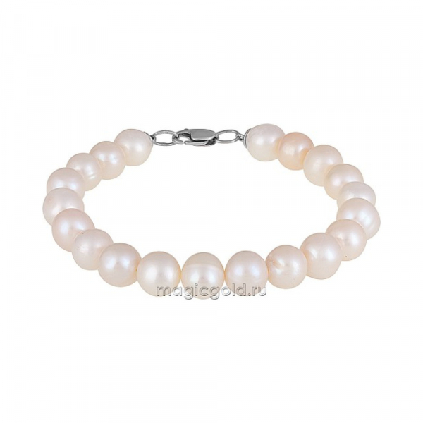 Серебряный браслет с жемчугом № 161525