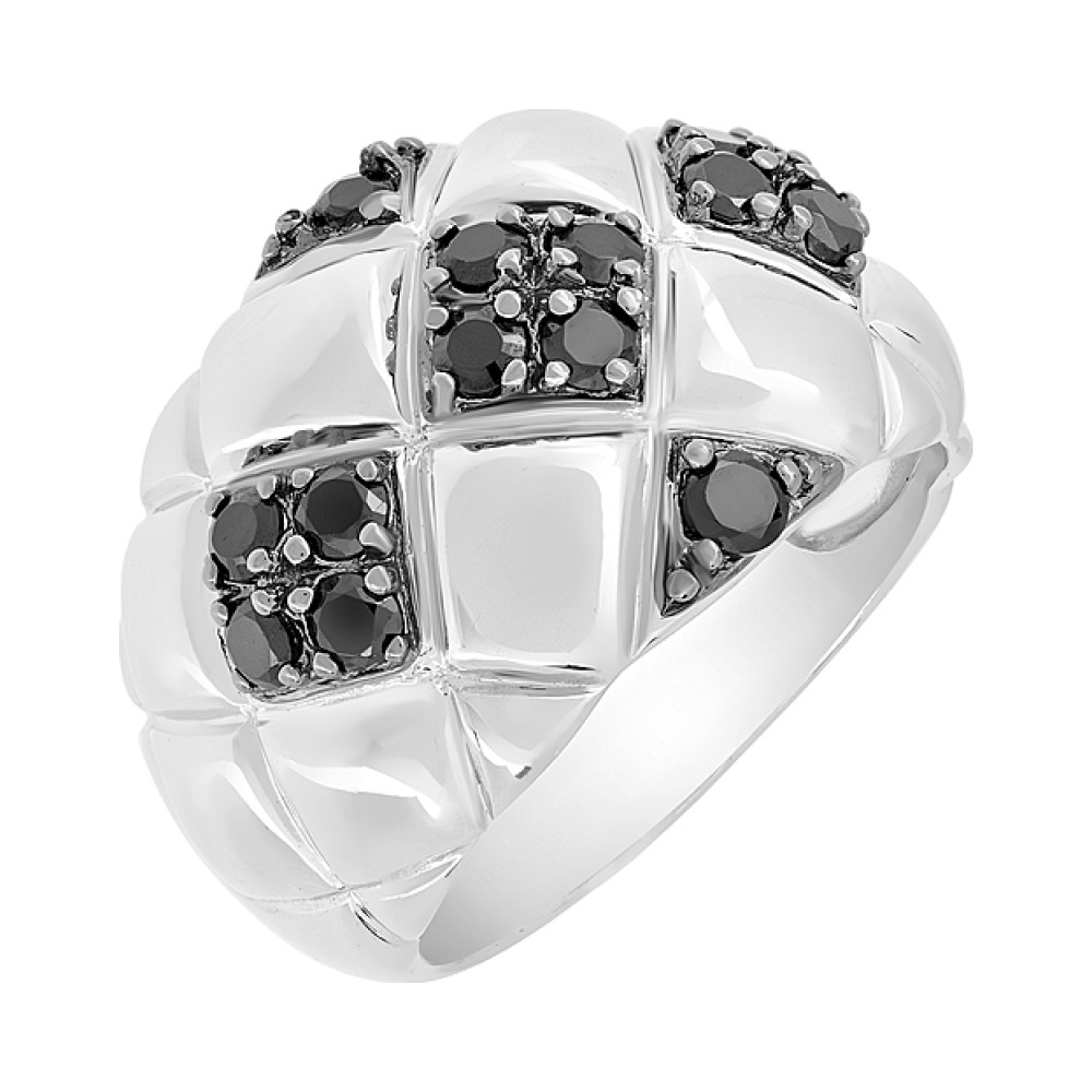 Серебряное кольцо с фианитом № 70813