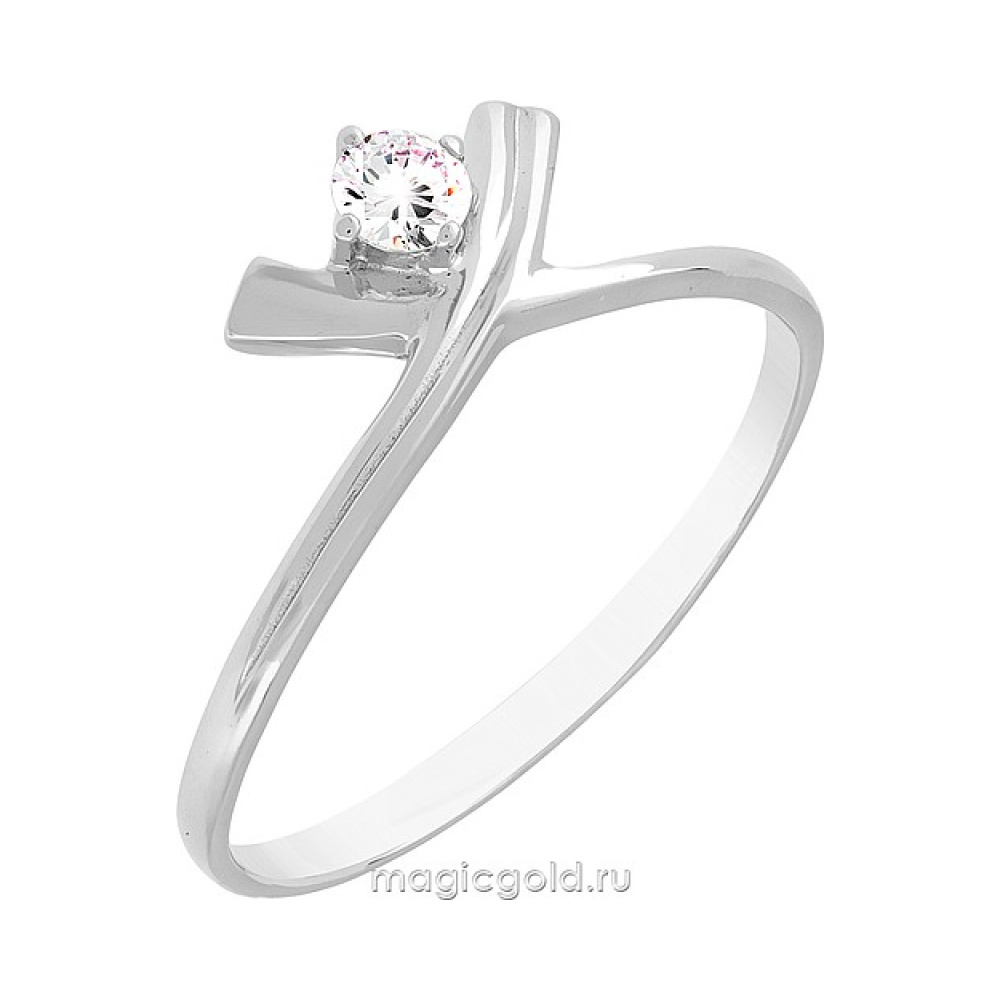 Серебряное кольцо с фианитом № 171370