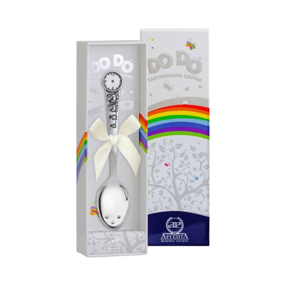 Ложка детская DODO "Утята" с чернением + футляр